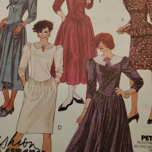 UNCUT and FF Pattern Pieces  Vintage McCalls 4498 Sewing Pattern  Size 12 dress