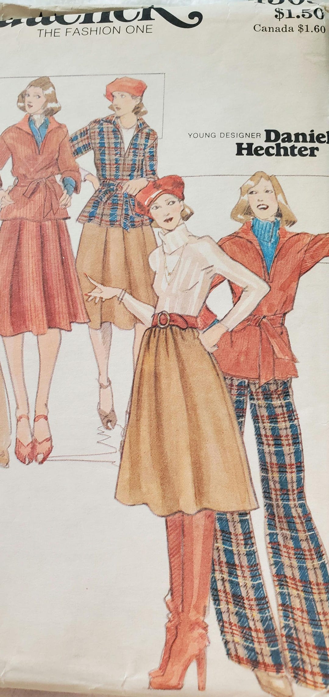 UNCUT and FF Pattern Pieces Vintage Butterick 4369 Sewing Pattern ...