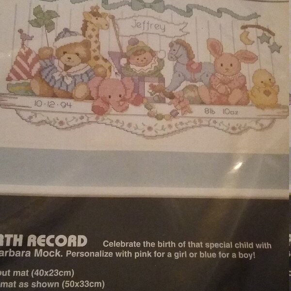 Cross Stitch Birth Announcement Etsy