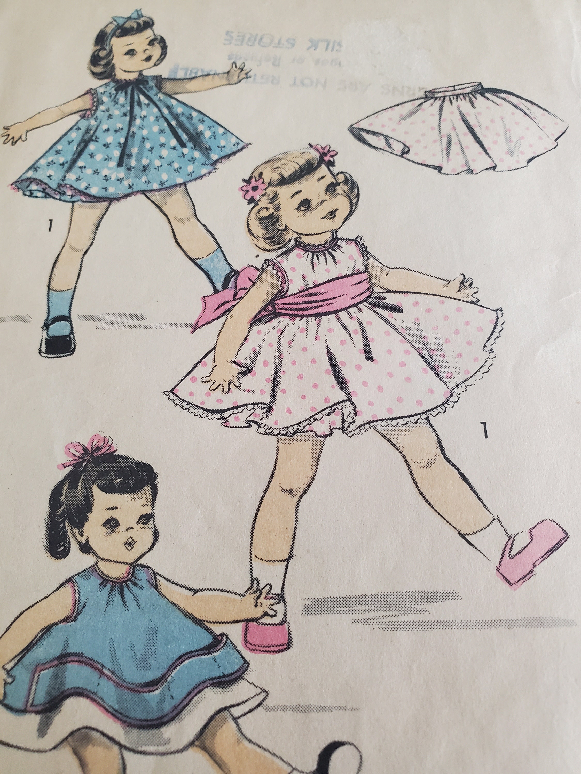 Advent 6895 Schnittmuster Gr. 16, 8,5 gemessen für Toni und Harriet Hubbard Ayers Dolls