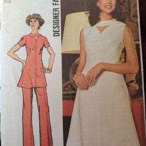 Simplicity 5009 sewing pattern size 12 dress or tunic and pants designer fashion uncut and ff pattern pieces