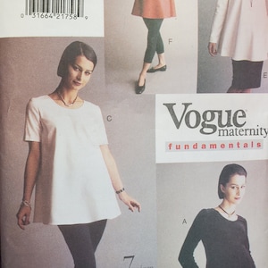 Vogue 9377 sewing pattern sizes 6-8-10 maternity dress, tunic, skirt and leggings UNCUT and FF pattern pieces