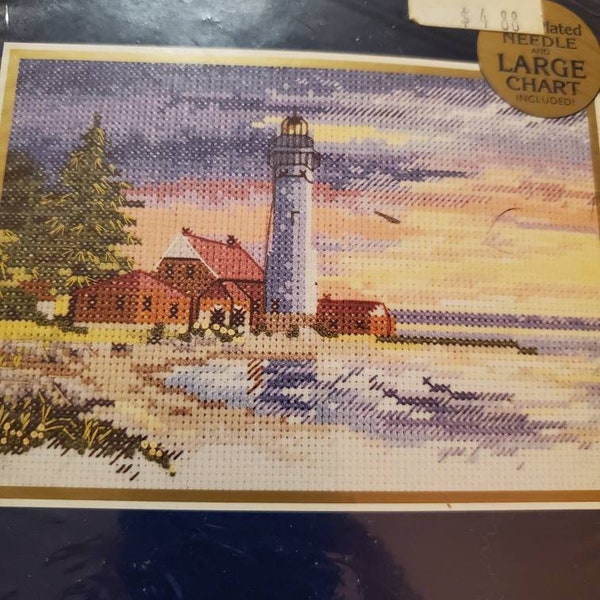 OPENED but never used kit 42005 Safe Passage Lighthouse adapted by Linda Bird from a Luke Buck picture