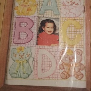 Opened but Never Used Crewel Kit  Caron Hallmark  Design Collection Baby Frame Kit