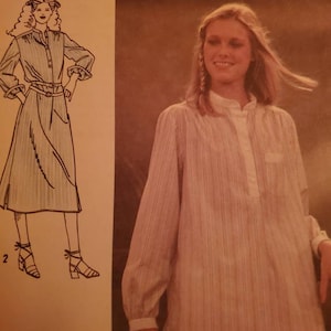 1970er Jahre Size 12 Pullover Dress or Shirt Vintage Simply 8875 Schnittmuster 70s fashions Uncut und ungeschnittene Teile
