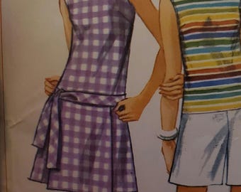 Hosenkleid oder Hosenjumper in Zwei Längen Größe 12 Büste 34 Alle 12 Teile Vintage Einfachheit Schnittmuster 8147