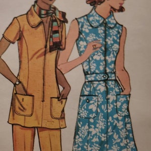 Size 12 Butterick 6619 Sewing Pattern Dress, Tunic and Pants uncut and factory folded Pattern Pieces