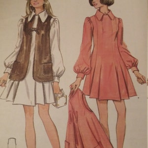 UNCUT and FF Pattern Pieces Butterick 5563 Sewing Pattern Size 9 Bust 32 One-Piece Dress and Jacket