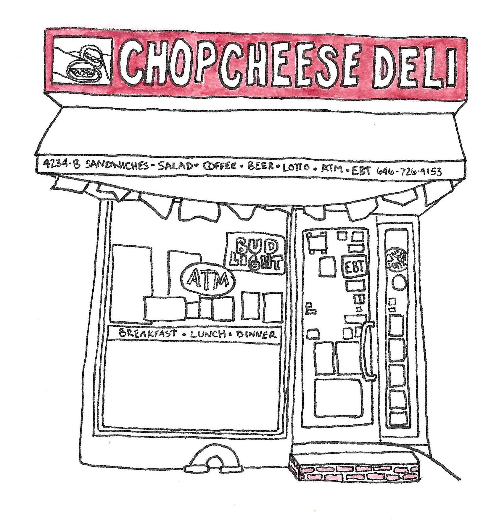 Chop Cheese Deli 2020 Bodega Illustration 180th Street Etsy