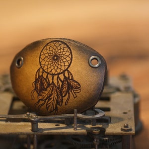 Leather eyepatch ,dreamcatcher