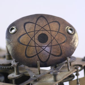Leather eyepatch ,atoms , RIGHT EYE