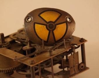 Steampunk Leder Augenklappe, nuclear LEFT EYE