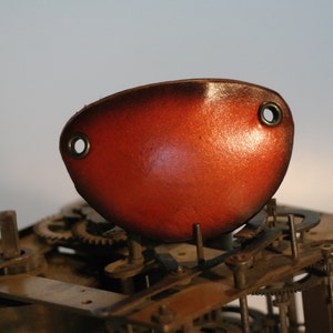 Leather eye patch, plain red metallic
