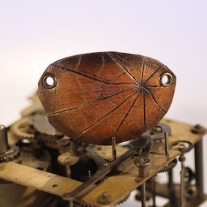 Leather eye patch, spiderweb