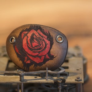 Leather eyepatch ,flower