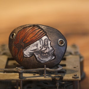 Leather eyepatch ,skull