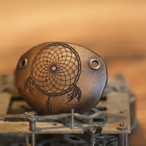 Leather eyepatch ,dreamcatcher