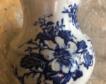 Nancy Pottery Vase Blau Weiß Floral