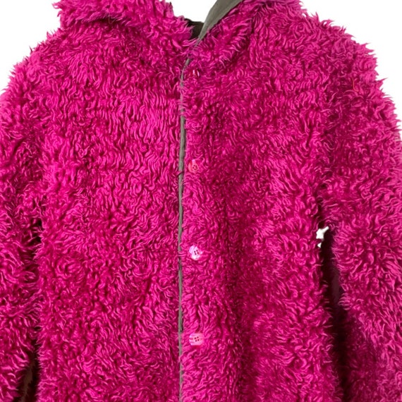 Vintage 90s Reversible Pink Fuzzy Jacket - image 5