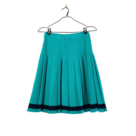 80s Vintage Emerald Green Pleated Knit Skirt - Etsy 80s Vintage Emerald Green Pleated Knit Skirt - Etsy