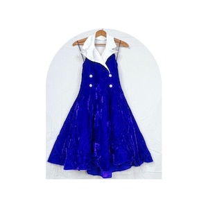 90s Purple Velvet Sparkly Cocktail Party Dress