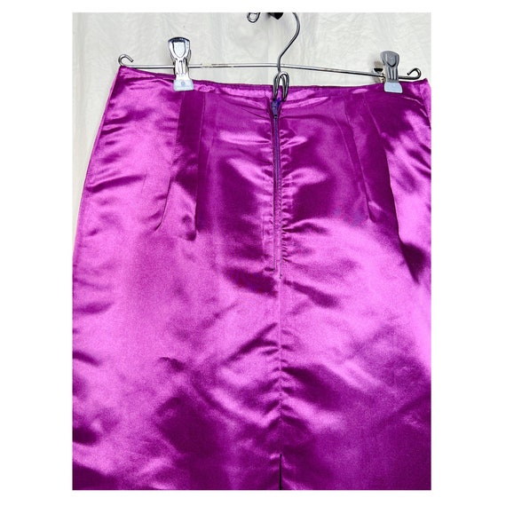 90s Grape Cheetah Set Lace Corset top and Wiggle … - image 9