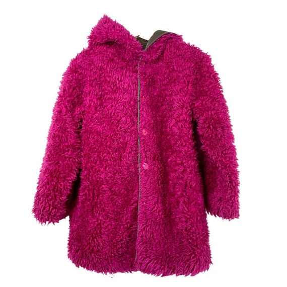 Vintage 90s Reversible Pink Fuzzy Jacket - image 4