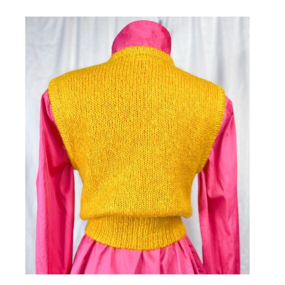 VTG 60s I Magnin Golden Mohair and nylon fuzzy Sw… - image 5