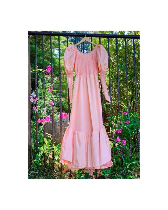 Pink Creamsicle Puff Sleeve Princess Dress