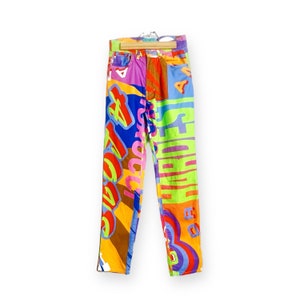 Fiorucci x Lakwena Tara Colorful Psychedelic Graphic Jeans