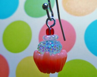 Vintage bead CUPCAKE earrings Bonzai Bubblegum and others
