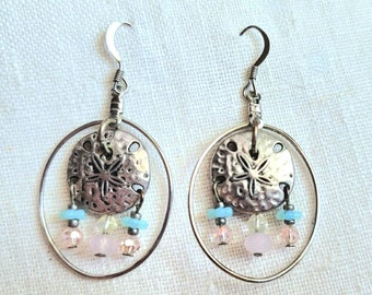 Sand Dollar Serenade Earrings Beach theme jewelry