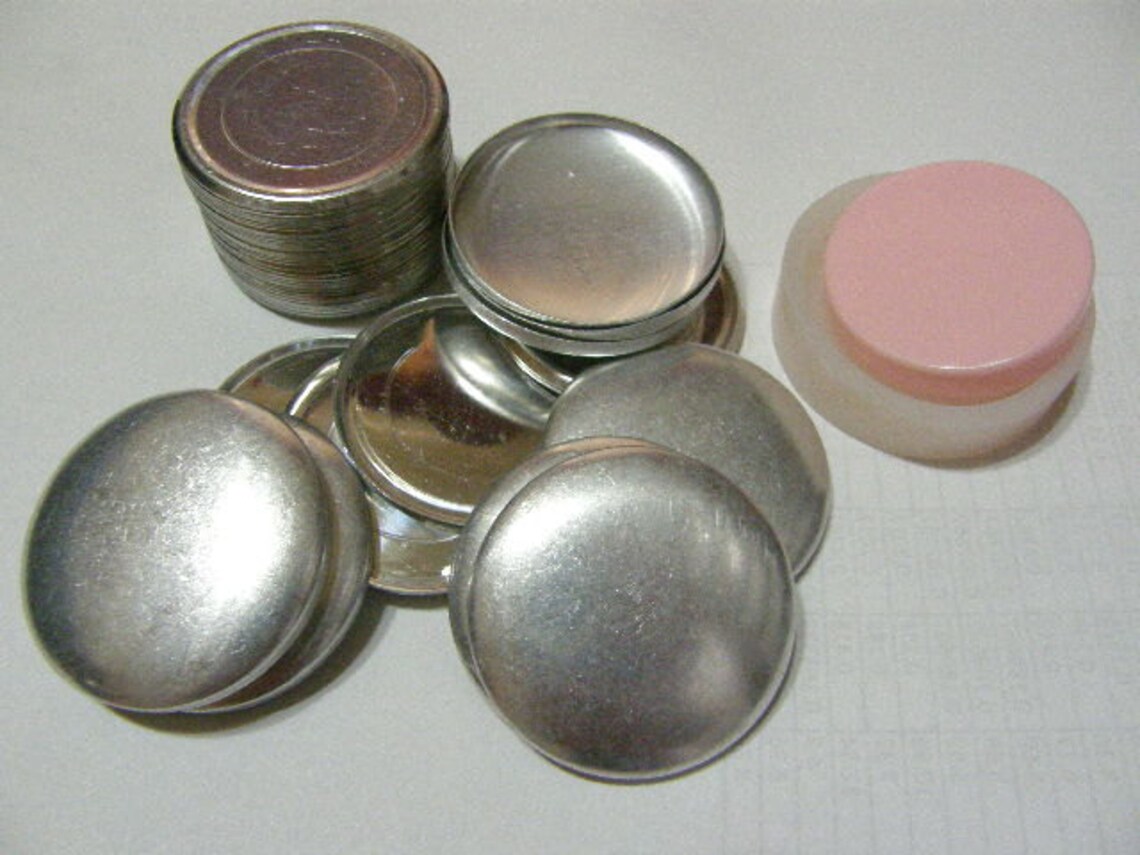 50 Aluminum Flat Back Self Cover Buttons Size 75 1 7/8 Etsy