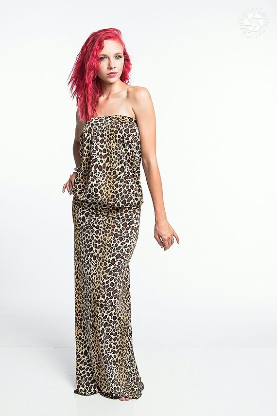 animal print dress maxi