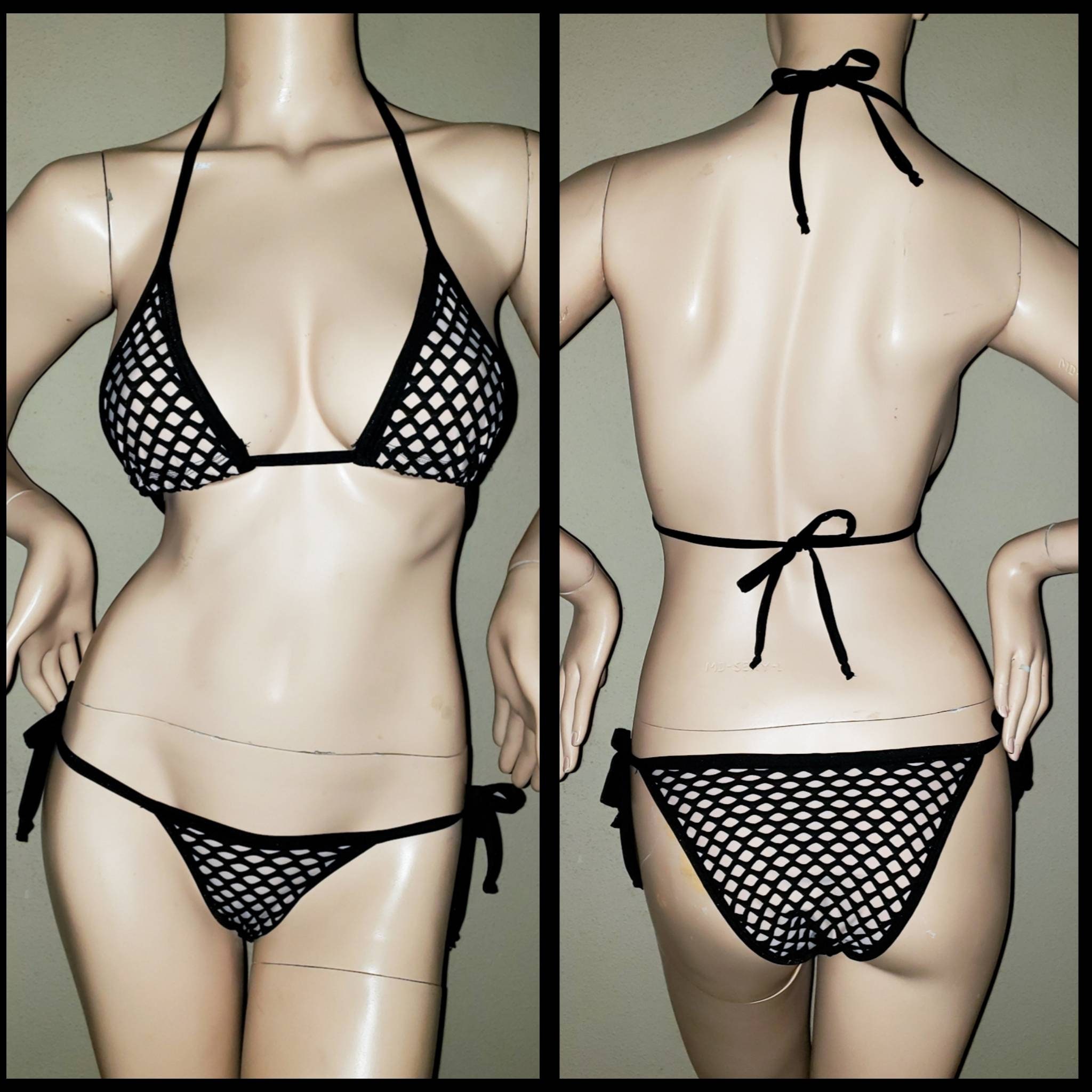 fishnet swimming costume