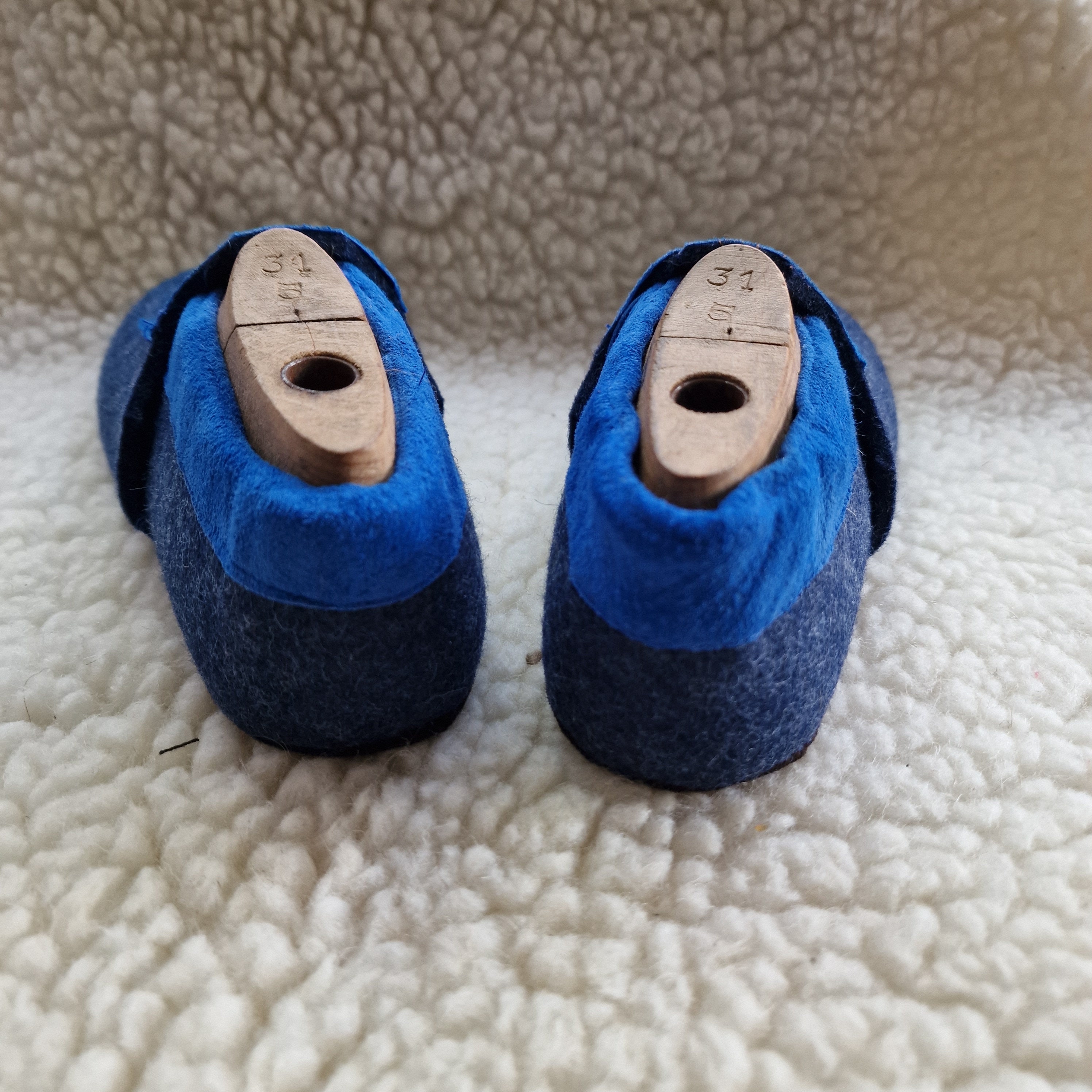 Women, Men, Kids Eco-friendly Boiled Wool Slippers Moccasins Style  FEEL  Like a Barefoot  Blue, Indoor Shoes, Soft Sole Shoes 
