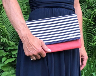 Small Leather Folder Clutch