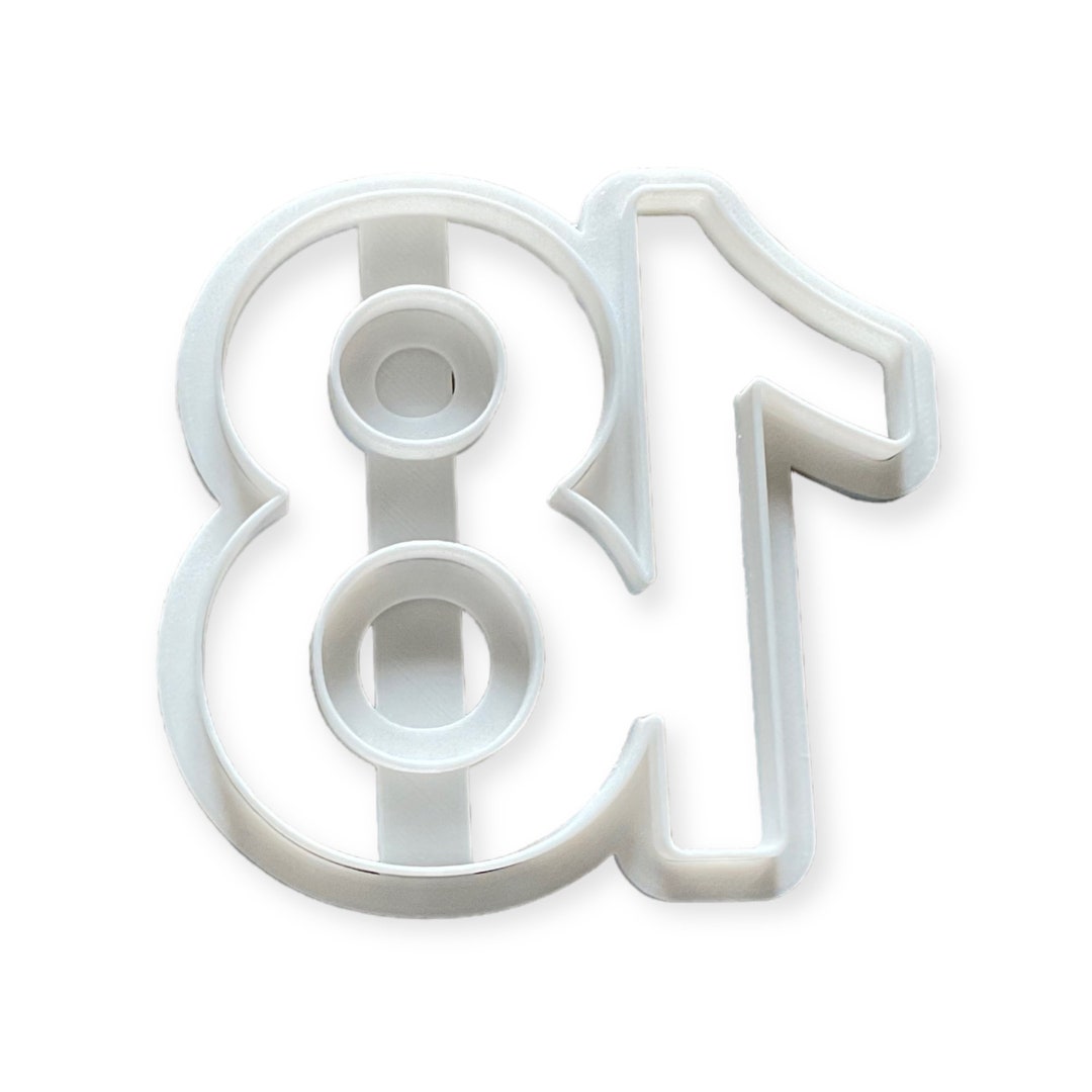Number 18 Cookie Cutter - 3D Printed PLA, 8.5cm - Etsy