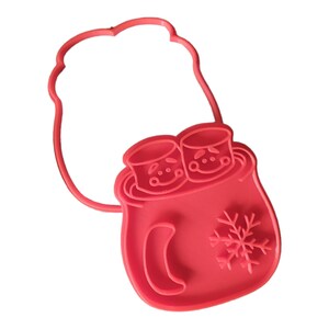 Cup with marshmallow cookie cutter; Christmas cookie cutters