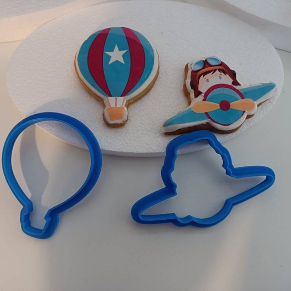 Baby aviator cookie cutter, hot air balloon cookie cutter, custom party, themed party idea, 3d printed