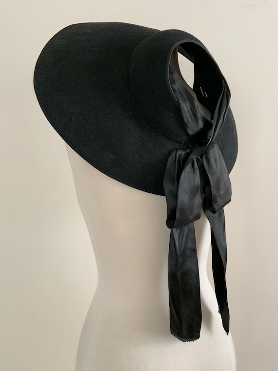 Vintage 1940s 1950s Wool Dress Hat / Vintage 40s 5