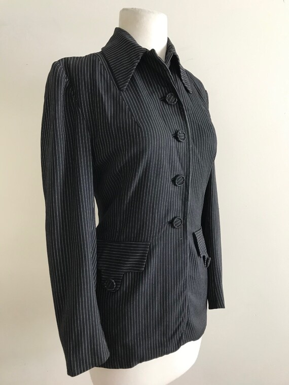 Vintage 1940s Pin Striped Jacket / Vintage 40s Str