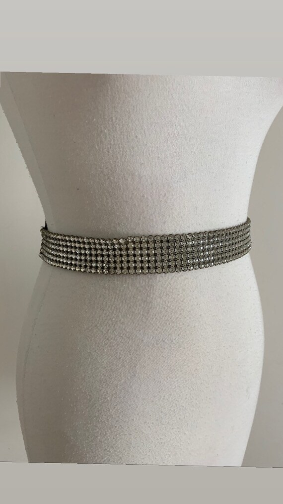 Vintage 1930s 1940s Rhinestone Belt / Vintage 30s
