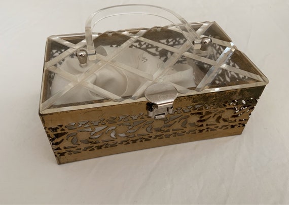 Vintage 1950s Lucite Handbag / Vintage 50s Lucite