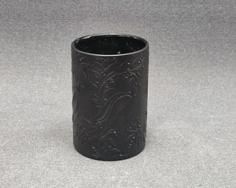 Rosenthal studio - Linie  Björn Wiinblad vase - Black  Floral decor