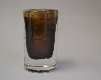 heavy glass vase by the German company Schott in  Zwiesel - Vintage retro 70s