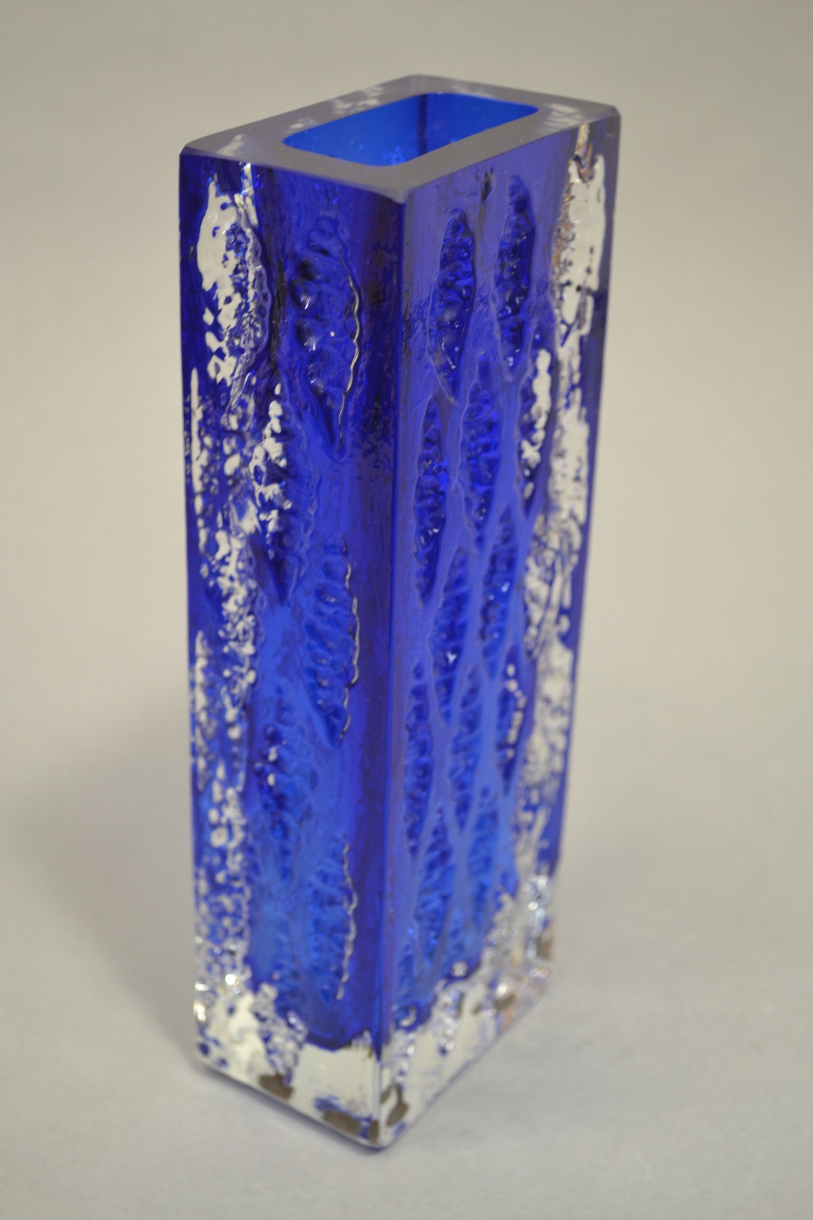 Glass Block Vase by the German Company Ingrid Signed IG 088 Etsy