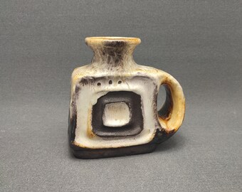 Vintage West German Fat Lava Vase. Walter Becht, Model Number 155