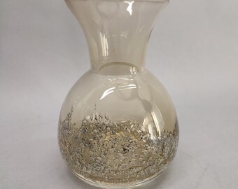 Gral Glashütte glass vase -  airbubbles enclosed-  West Germany - vintage  Mid Century