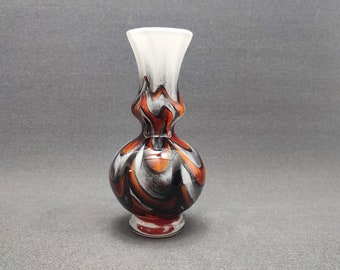 VB Opaline Florence Carlo Moretti glass vase, Italian Empoli vase - Italy -